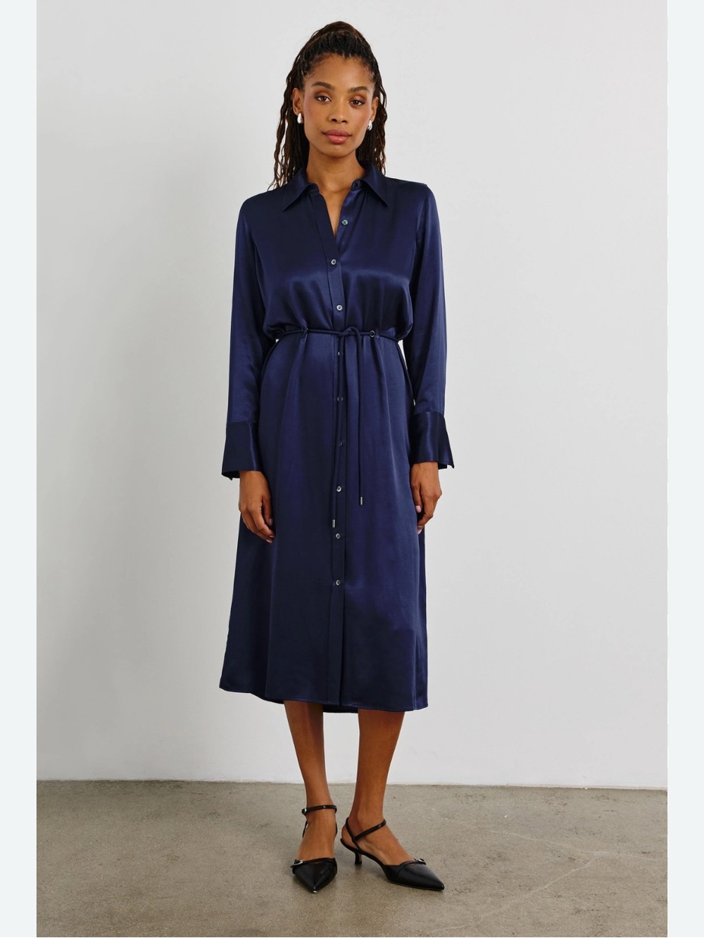 RAILS anina midi dress 👗 navy blue 👗 $268 msrp like new women’s small